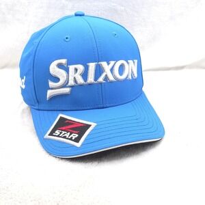 Srixon Hat Cap Strap Back Adjustable Blue Embroidered Cleveland Golf Tour Mens